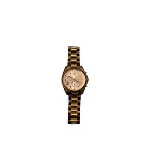 Michael Kors Gold Tone Chronograph Watch MK-5505 Date Stainless Steel